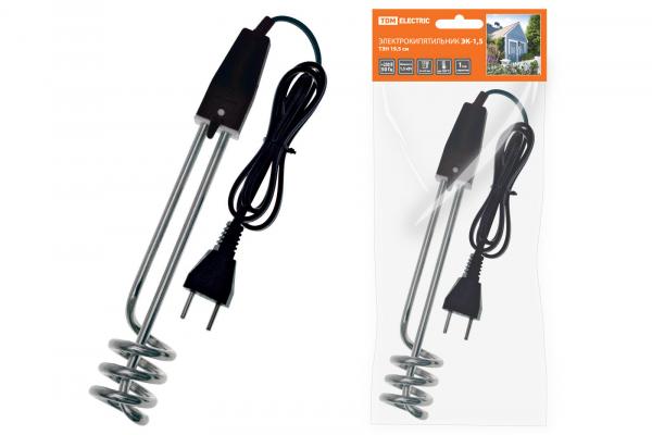 Электрокипятильник TDM  ЭК-1,5; 230 В, 1,5 кВт, ТЭН 19,5 см