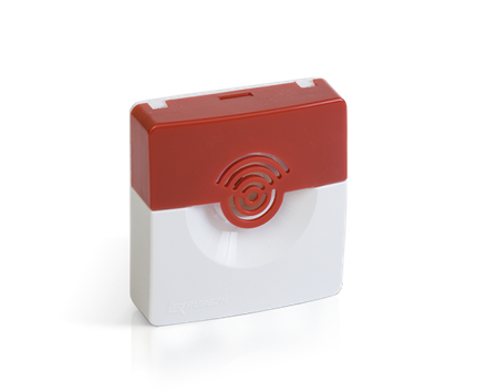 Оповещатель охранно-пожарный звуковой ОПОП 2-35 12В (корпус бело/красный)